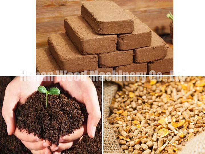 Coconut bricks for gardening