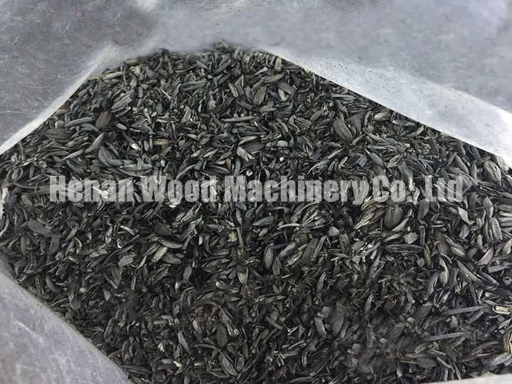 Rice husk charcoal made by continuous carbonization furnace