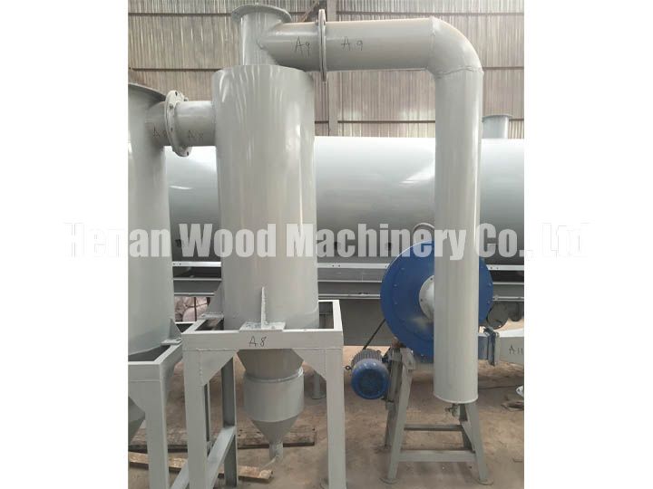 Wood tar filtration of the continuous carbonization furnace