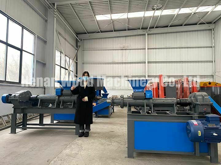 Charcoal extruder mahines in our factory