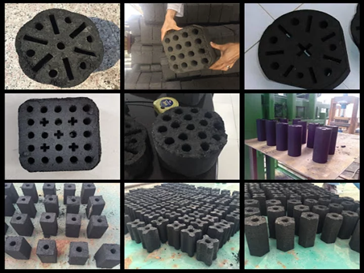 Honeycomb briquette with various types